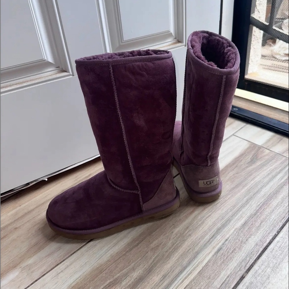 Tall purple UGG boots